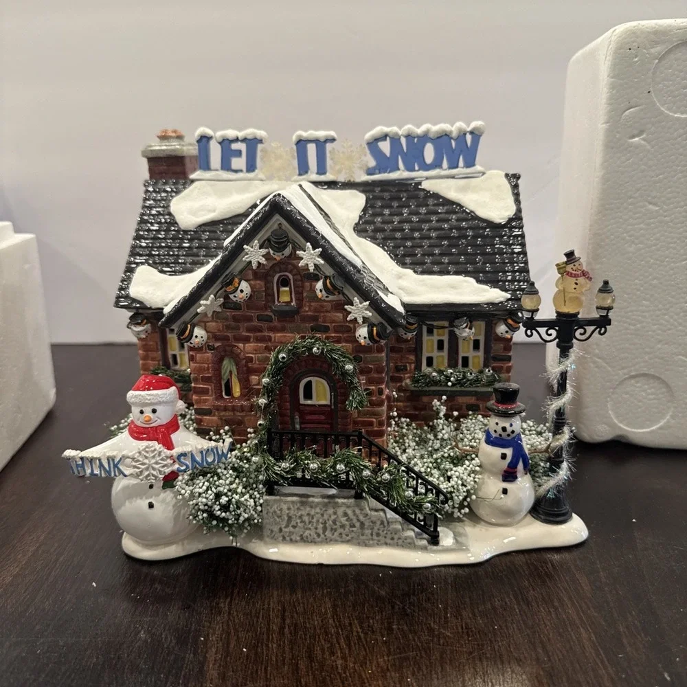 Dept 56 Snow Village The Snowman House 55390 RETIRED 2020 Christmas Missing cord